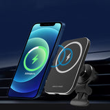 Magnetic Wireless Car Charger & Phone Holder – Fast Charging Dashboard Mount (All Smartphones)