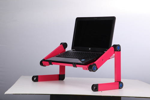 Adjustable Folding Laptop Table Stand with Mouse Pad – Ergonomic Notebook Desk